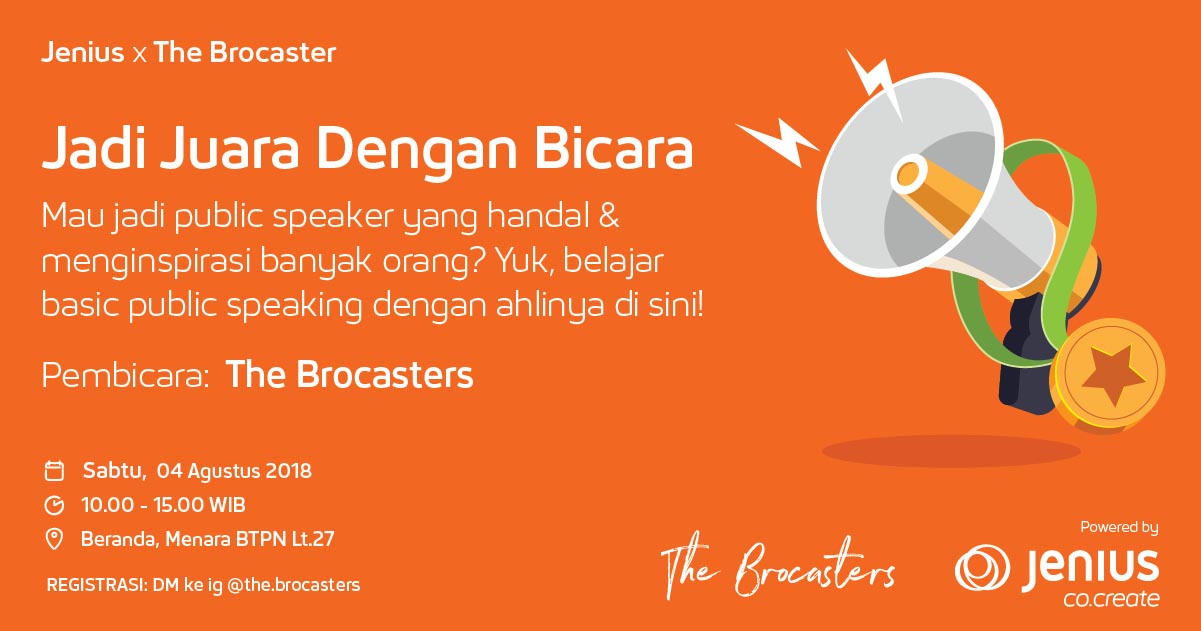 Menangkan Undangan Eksklusif Ke Acara Jenius X The Brocasters Menangkan Undangan Eksklusif Ke Acara Jenius X The Brocasters